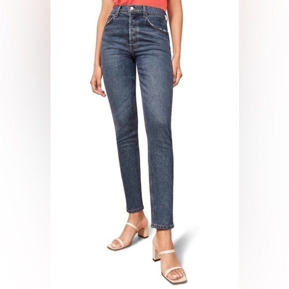 NWT Reformation Serena High Waist Skinny Jeans in Kasai - Picture 1 of 14